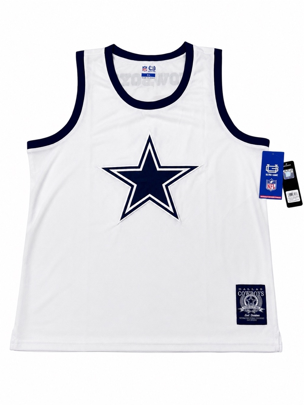 Dallas Cowboys Ultra Game Tank Top Men XL White NFL Star NWT
